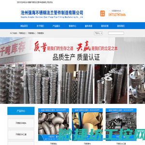 沧州强海不锈钢法兰管件制造有限公司生产不锈钢法兰,不锈钢管件,不锈钢弯头
